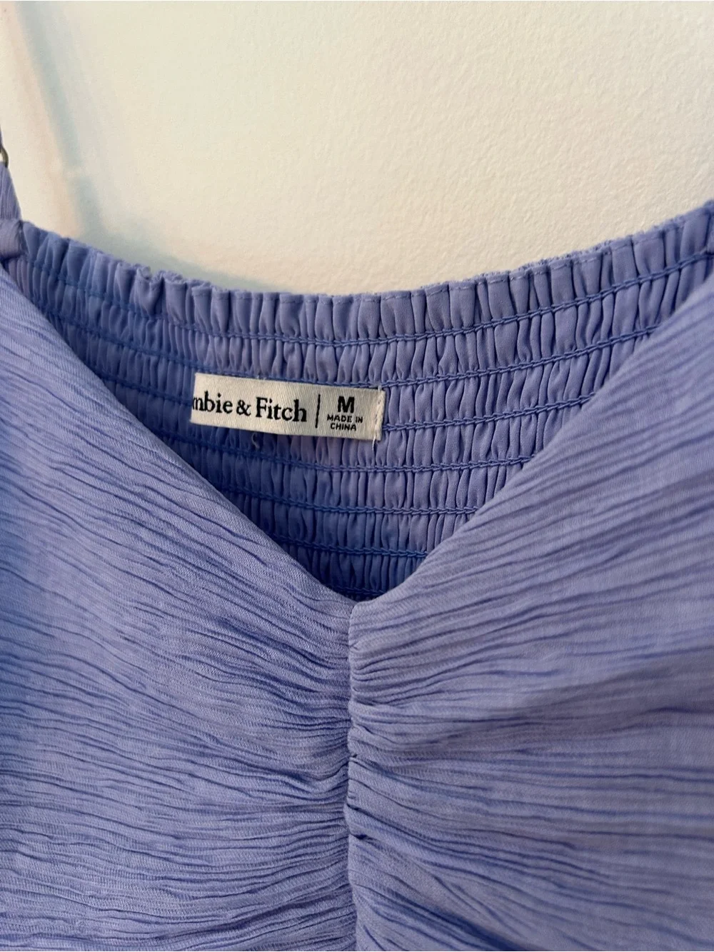 Abercrombie & Fitch Ruched Crinkle Maxi Dress